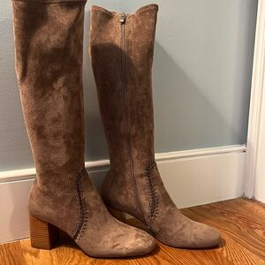 Microsuede tall boots